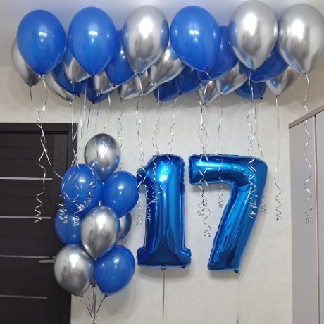 Набор шаров на ДР 17 лет